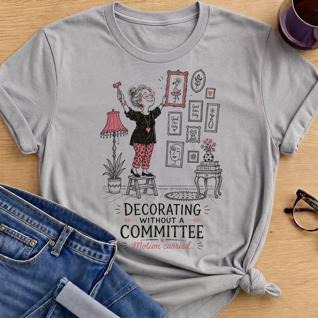 Decorating WithOut a Committee T-Shirt - Sport Grey