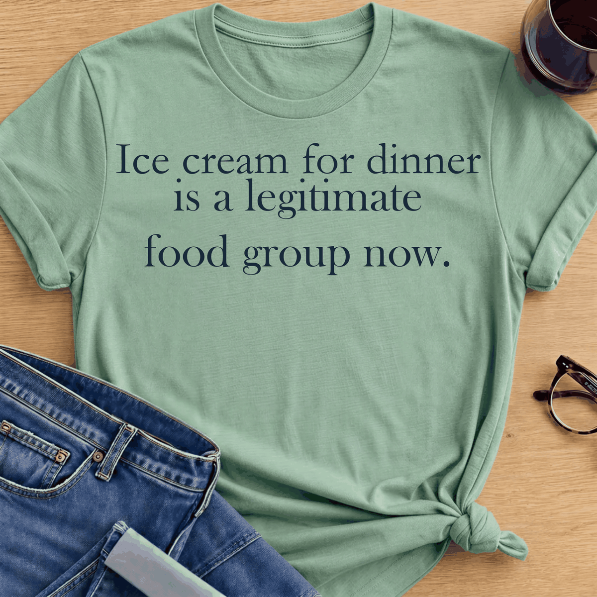 Dinner Rules T-Shirt - Mint Green