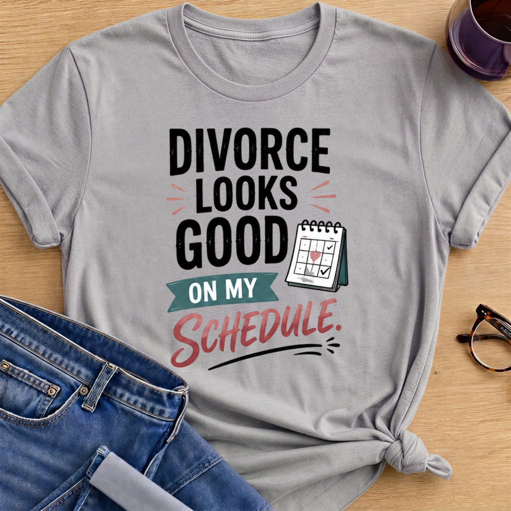 Divorce Looks Good On My Schedule T-Shirt - Sport Grey