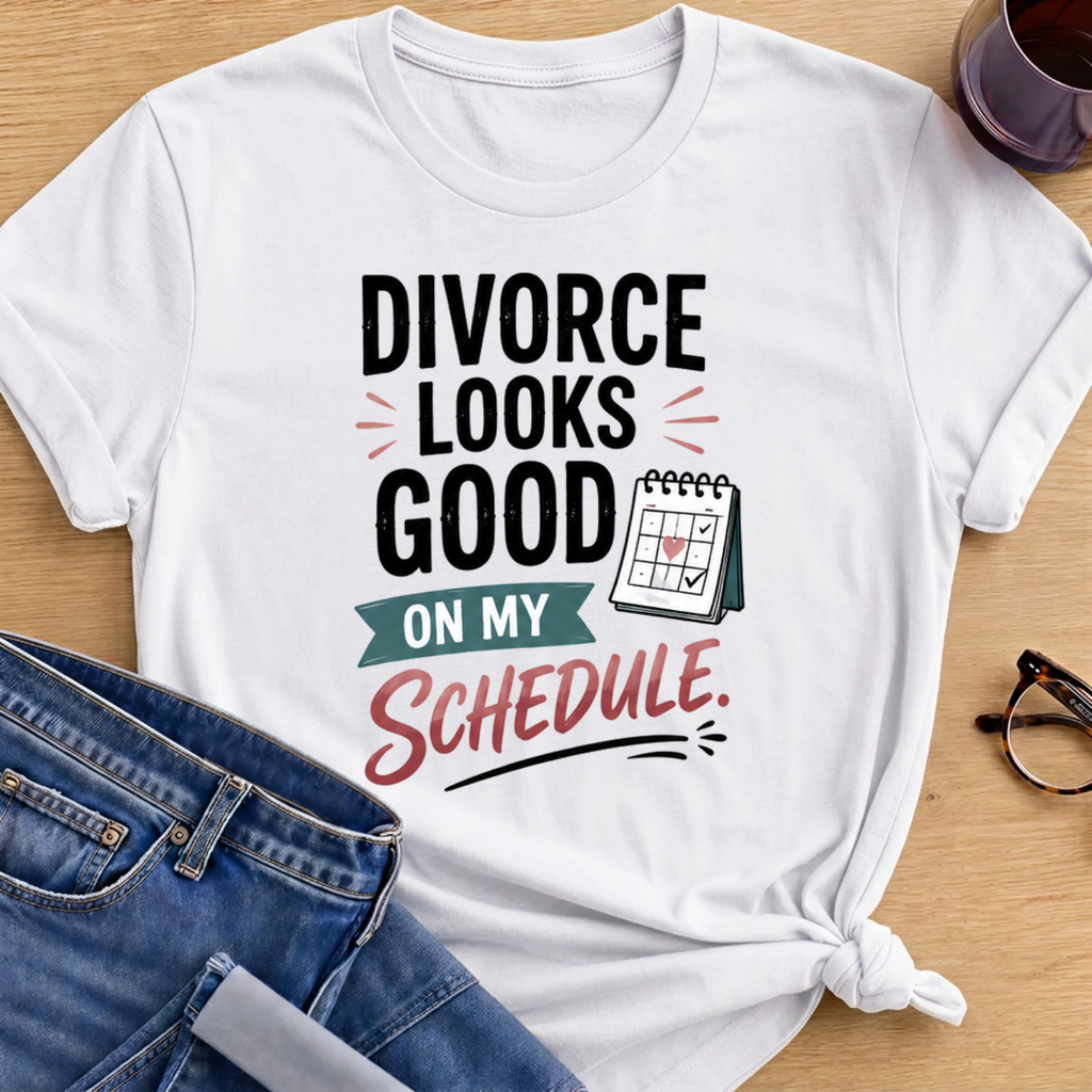 Divorce Looks Good On My Schedule T-Shirt - White