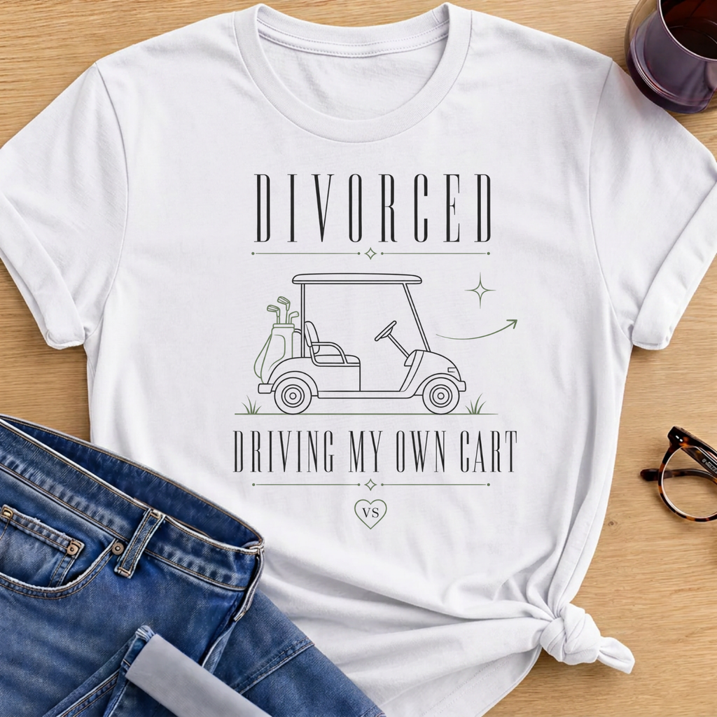Divorced Golf Cart T-Shirt - White