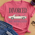 Divorced Not Depreciated T-Shirt - Coral Silk
