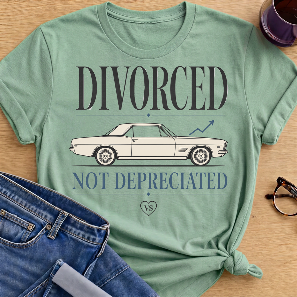 Divorced Not Depreciated T-Shirt - Mint Green
