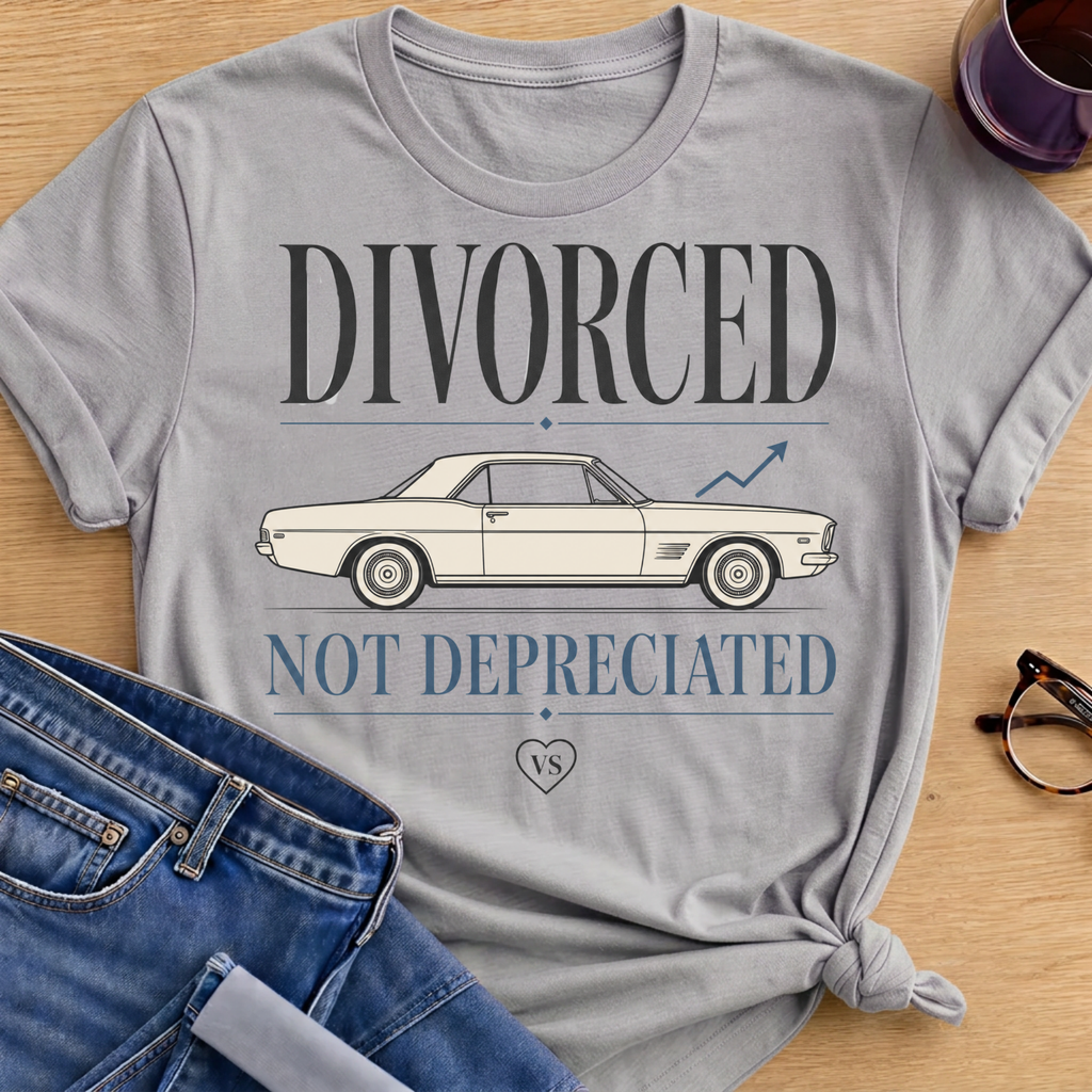 Divorced Not Depreciated T-Shirt - Sport Grey