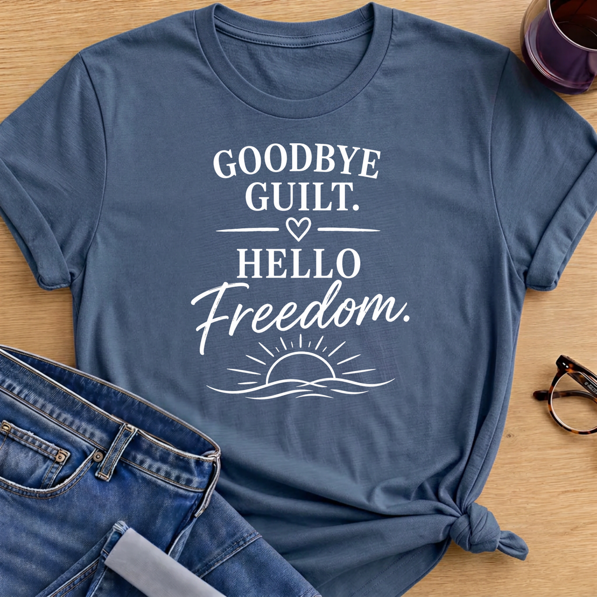 Dusty Knees T-Shirt - Indigo Blue