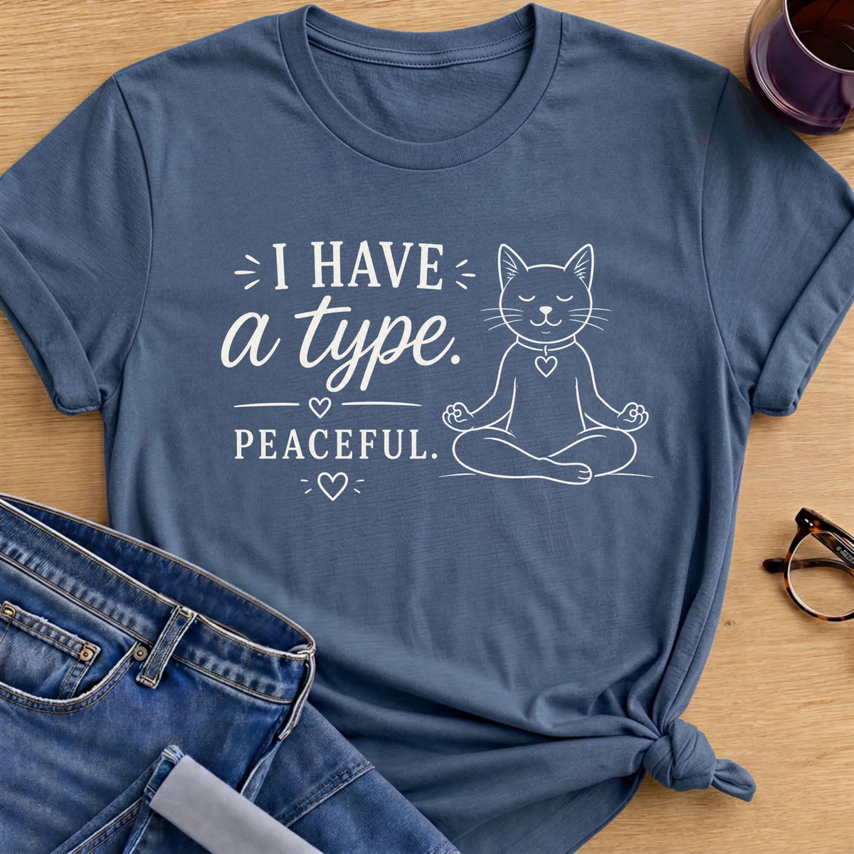 Enough Already T-Shirt - Indigo Blue