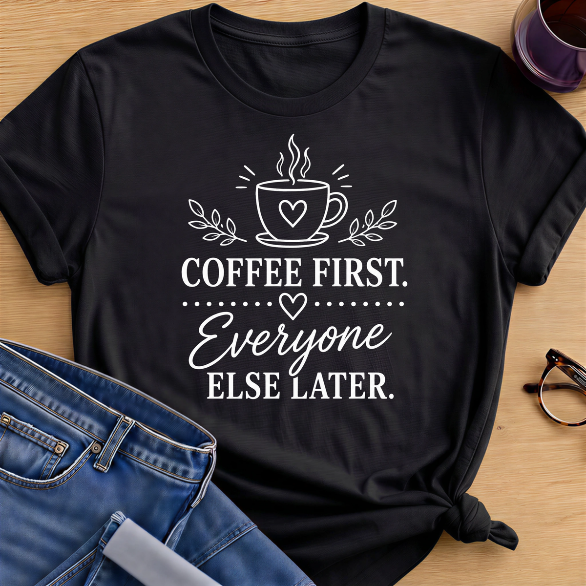 Everyone Else Later T-Shirt - Black