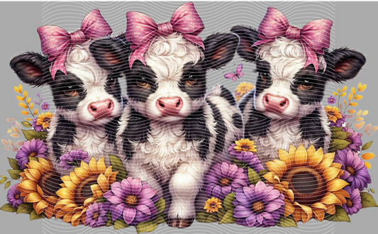 Three Baby Cows DTF Transfer