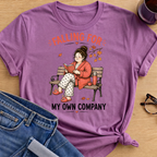 Falling for My Own Company T-Shirt - Heather Radiant Orchid