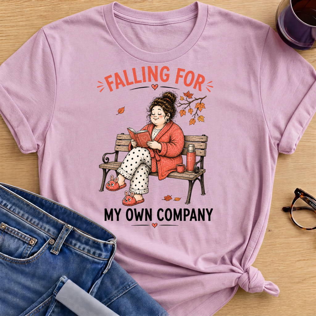 Falling for My Own Company T-Shirt - Light Pink