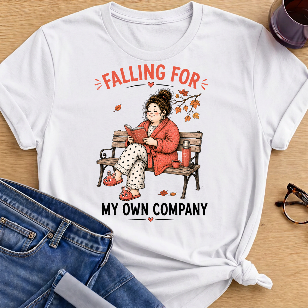 Falling for My Own Company T-Shirt - White