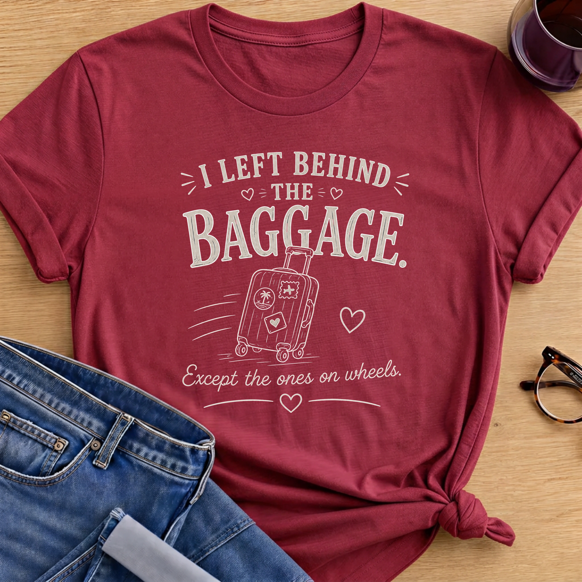 Flow Missing T-Shirt - Antique Cherry Red