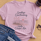 Goodbye Overthinking T-Shirt - Light Pink