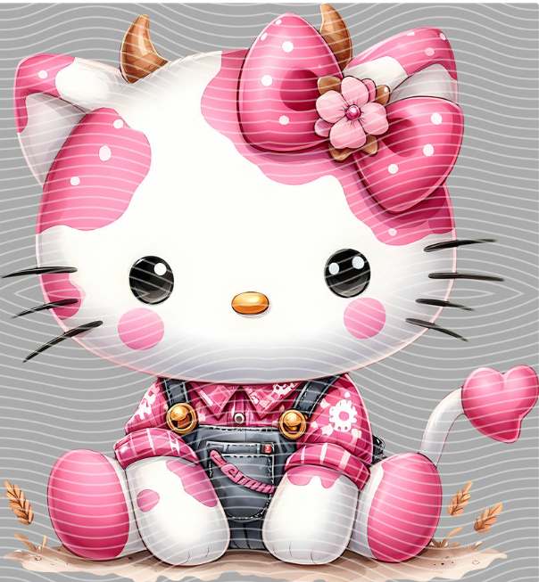 Hello Kitty Moo Moo DTF Transfer