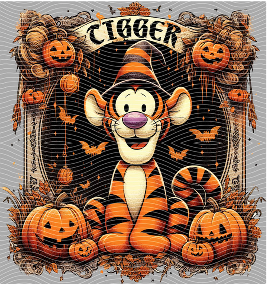 Tigger's Trick or Treat Halloween DTF Transfer