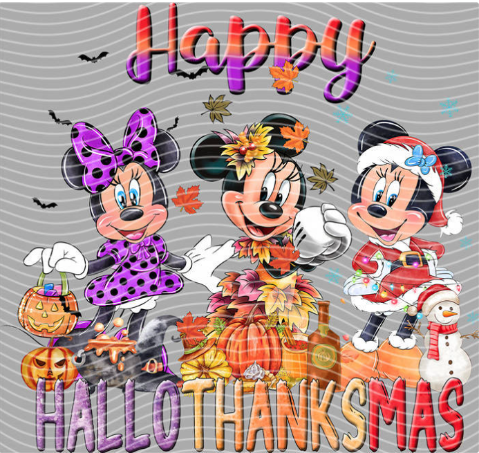 Minnie's Hallothanksmas DTF Transfer