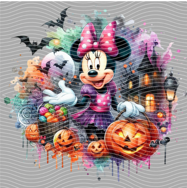 Minnie's Haunted Treat Halloween DTF Transfer