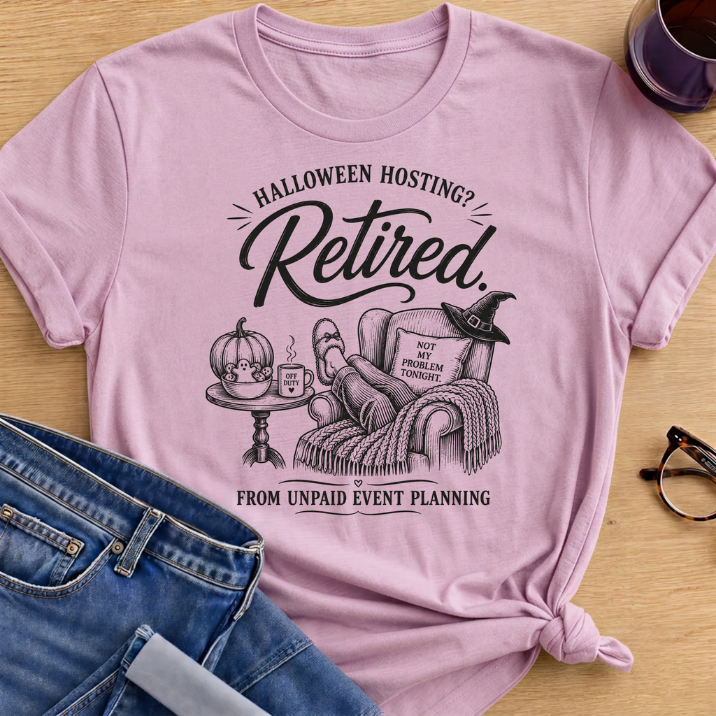 Halloween Host T-Shirt - Light Pink
