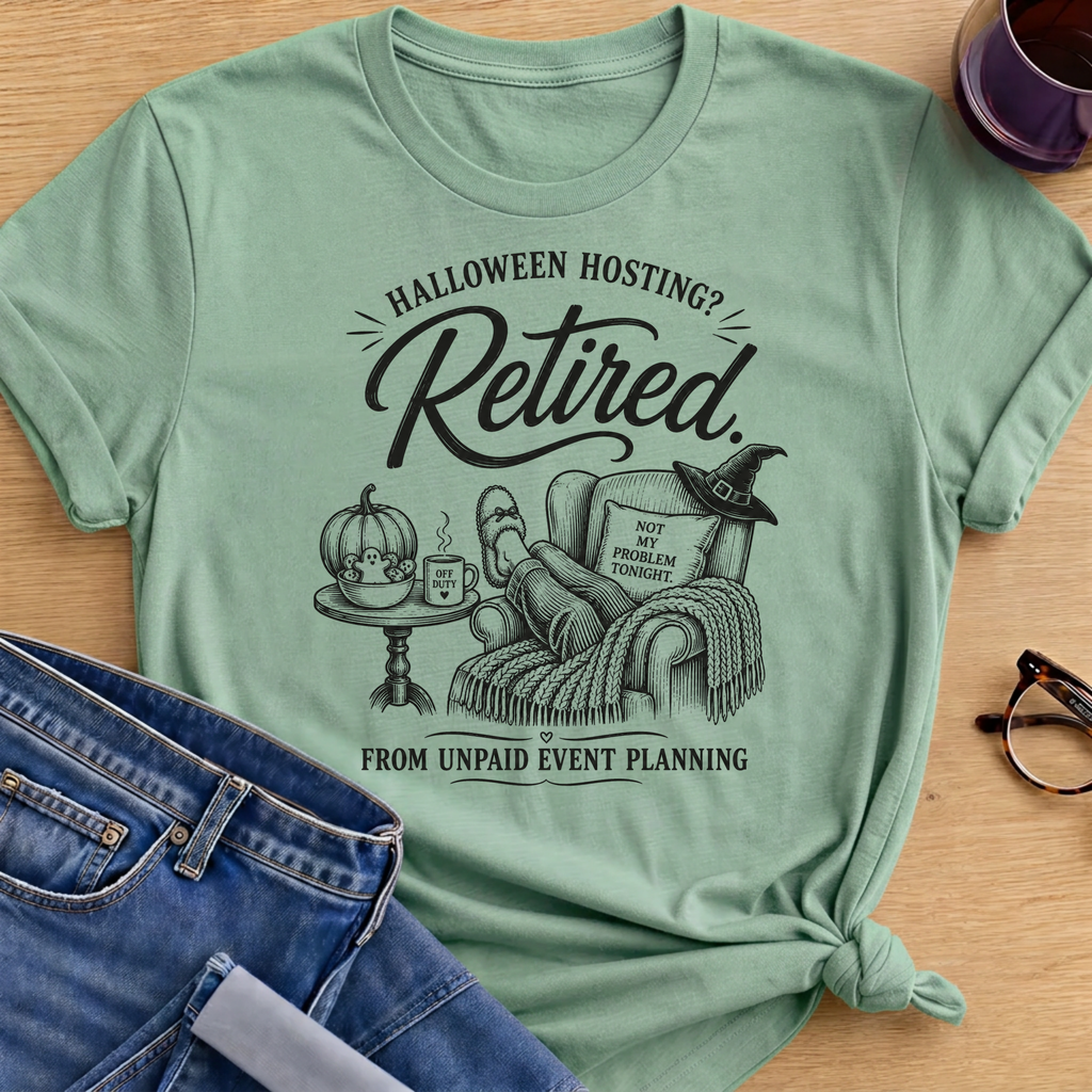 Halloween Host T-Shirt - Mint Green