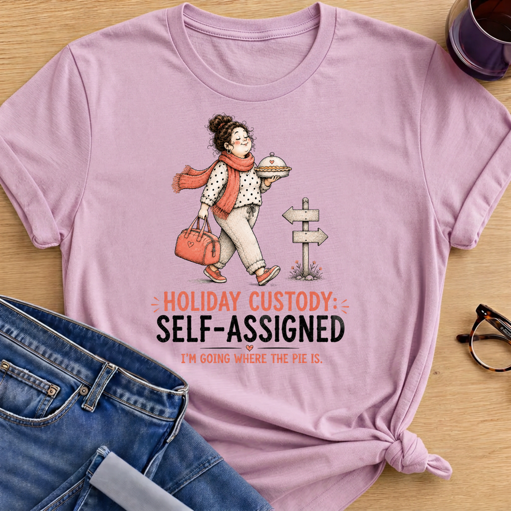 Holiday Custody Self Assigned T-Shirt - Light Pink