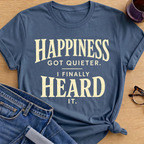 I Heard Happiness T-Shirt - Indigo Blue