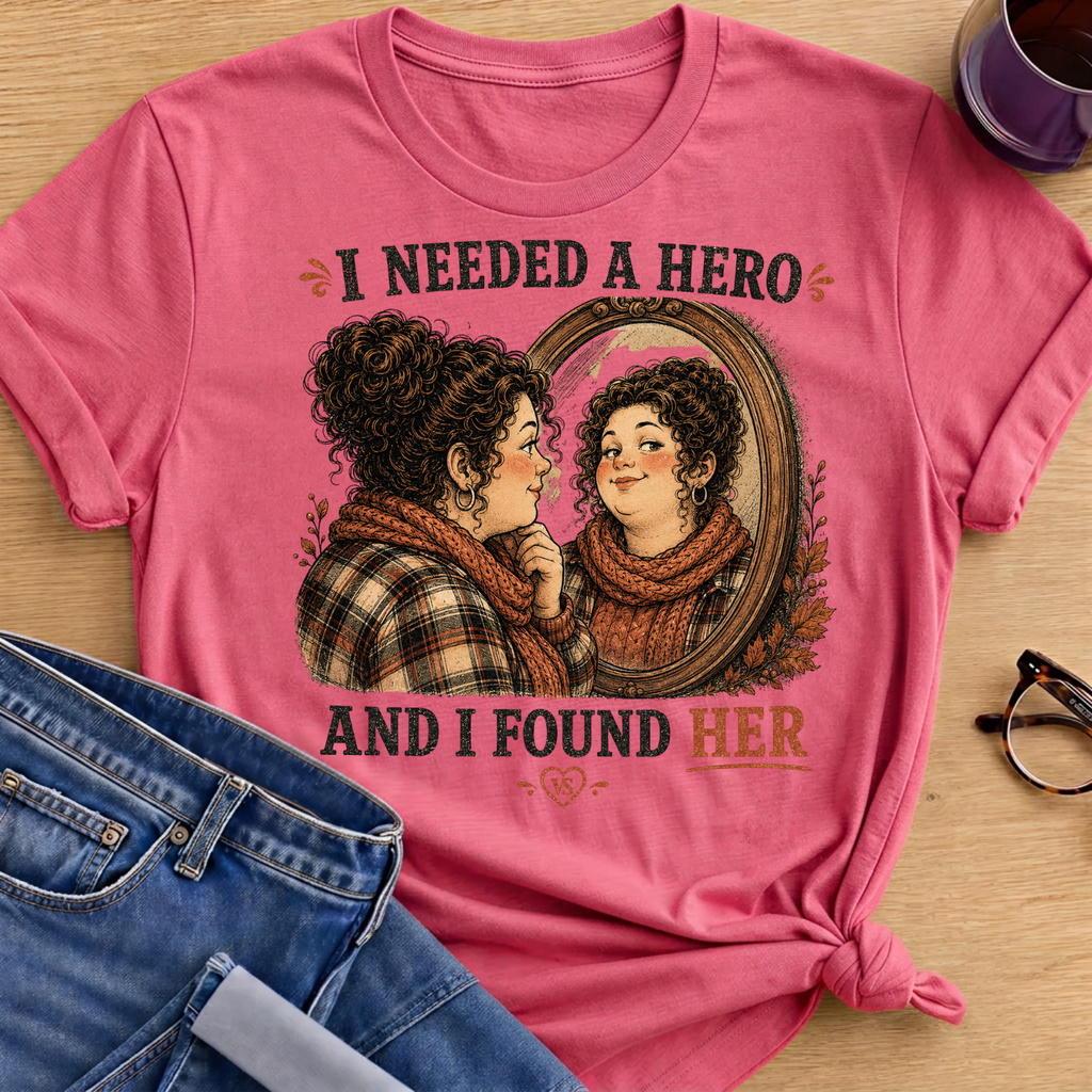 I Needed a Hero T-Shirt - Coral Silk