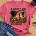 I Needed a Hero T-Shirt - Coral Silk