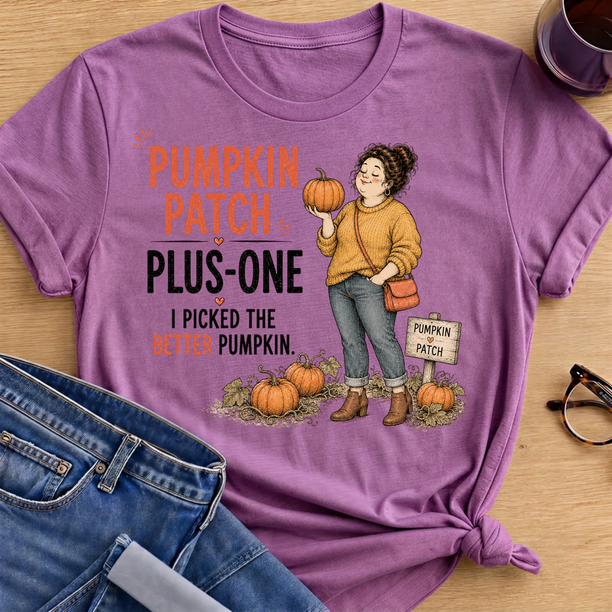 I Picked the Better Pumpkin T-Shirt - Heather Radiant Orchid
