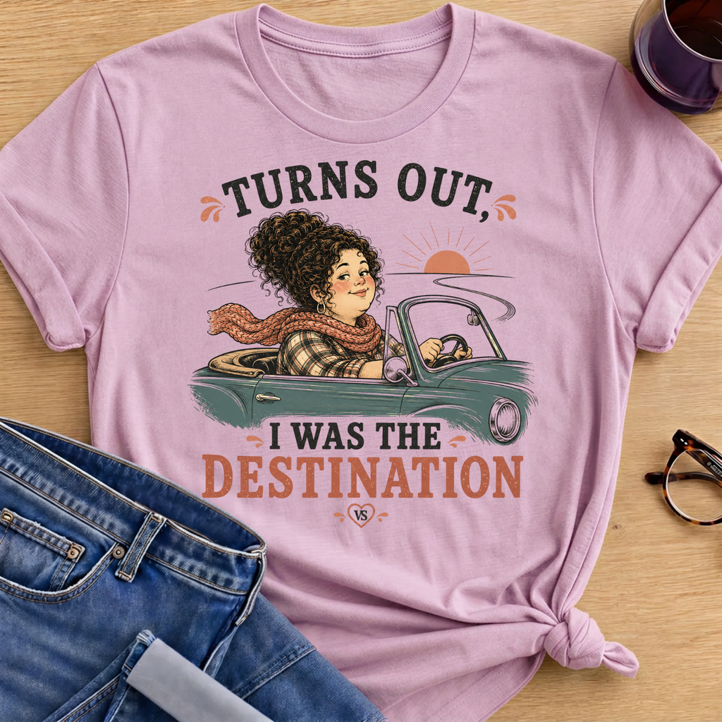 I was the Destination T-Shirt - Light Pink
