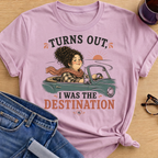I was the Destination T-Shirt - Light Pink