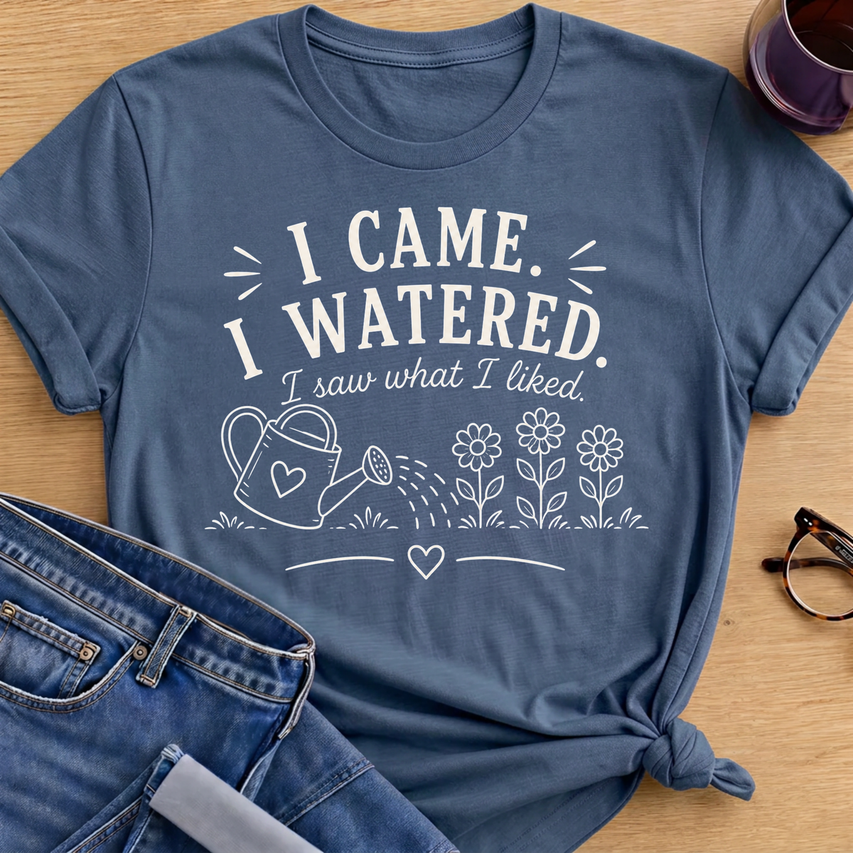 I watered T-Shirt - Indigo Blue