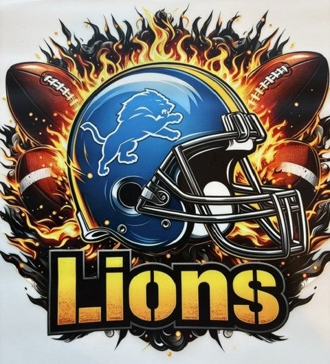 Detroit Lions Helmet Fire