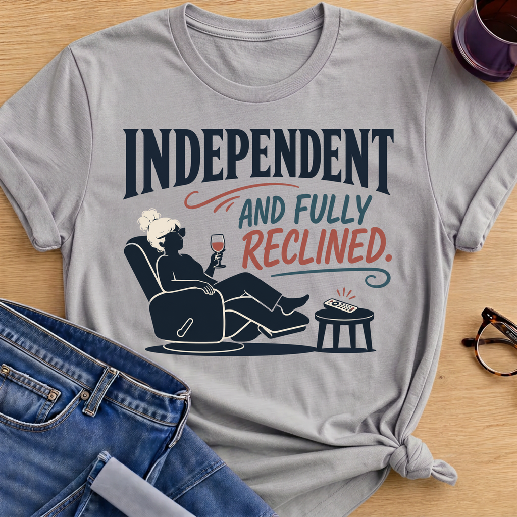 Independent and Fully Reclined T-Shirt - Sport Grey
