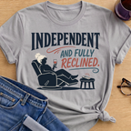 Independent and Fully Reclined T-Shirt - Sport Grey