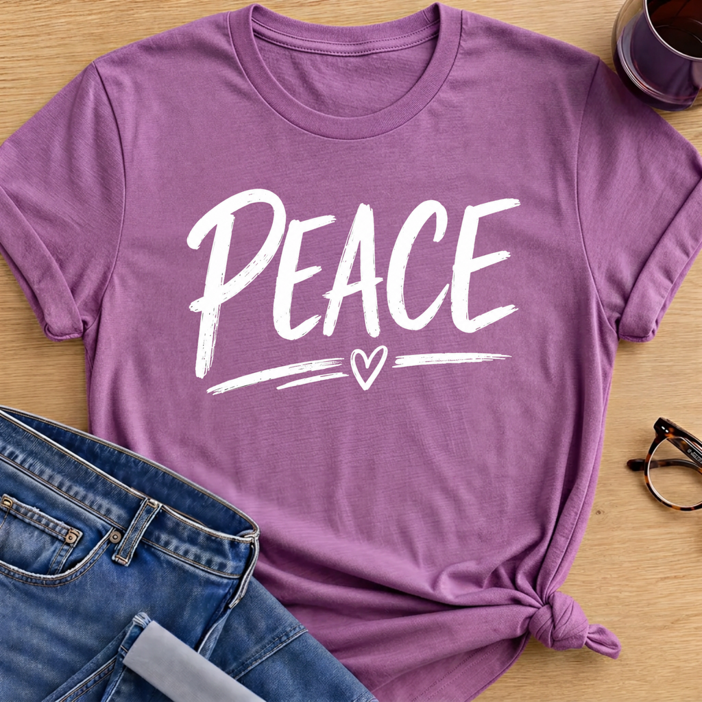 Just Peace T-Shirt - Heather Radiant Orchid