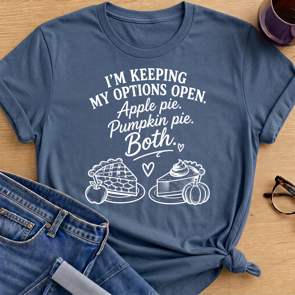 Keep Options Open T-Shirt - Indigo Blue