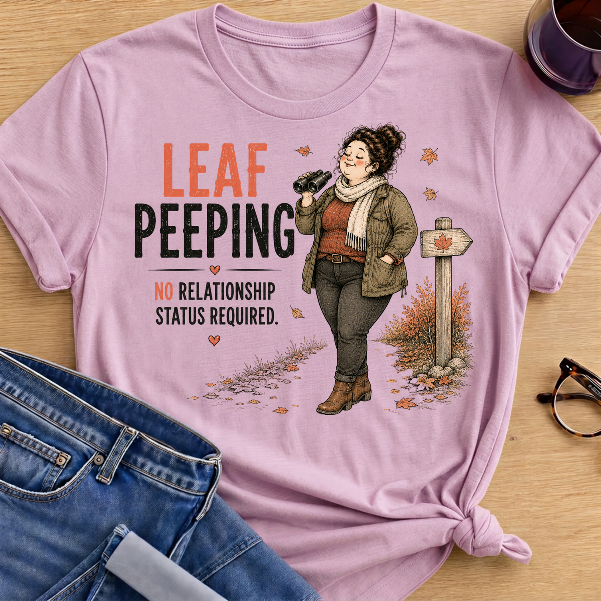 Leaf Peeping T-Shirt - Light Pink