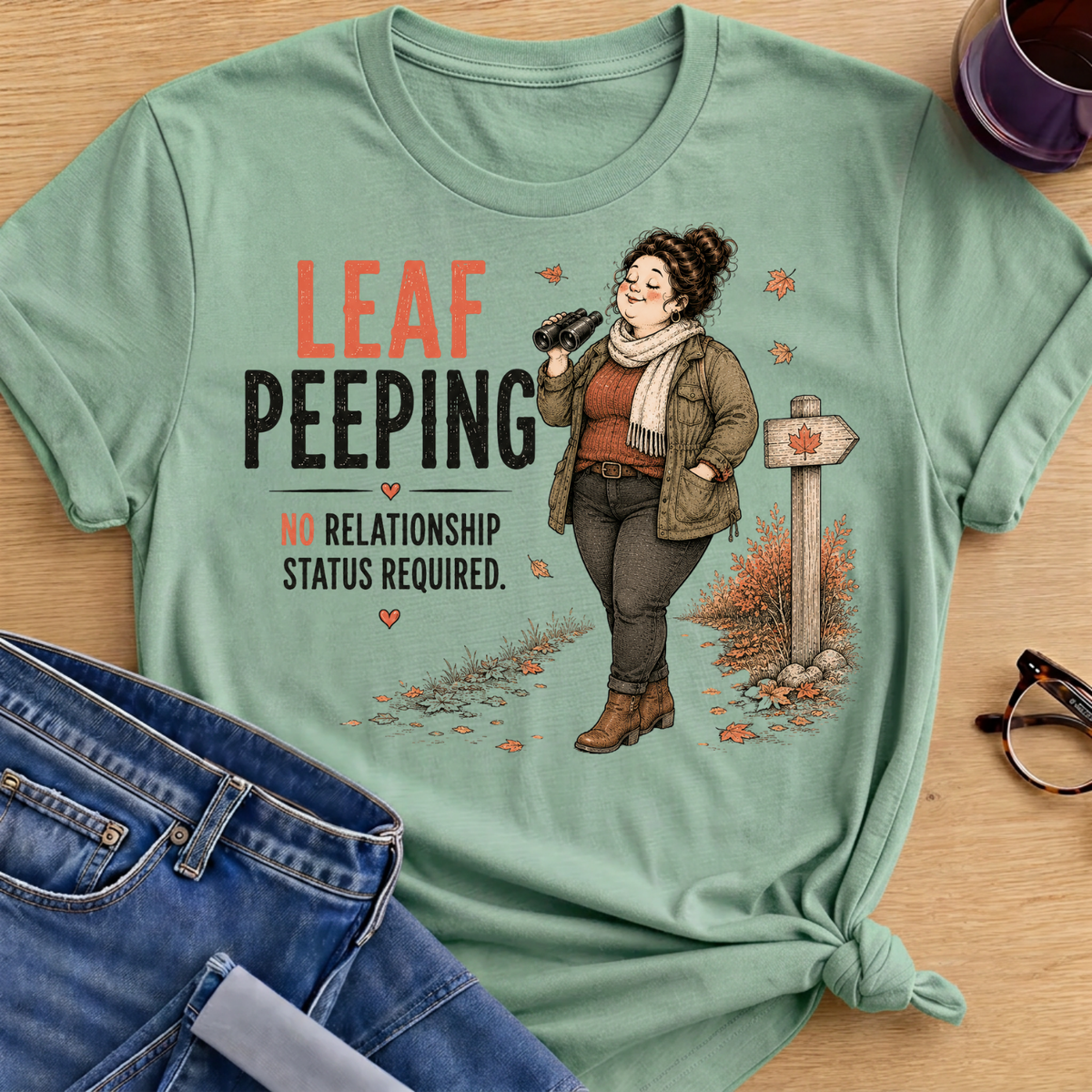 Leaf Peeping T-Shirt - Mint Green