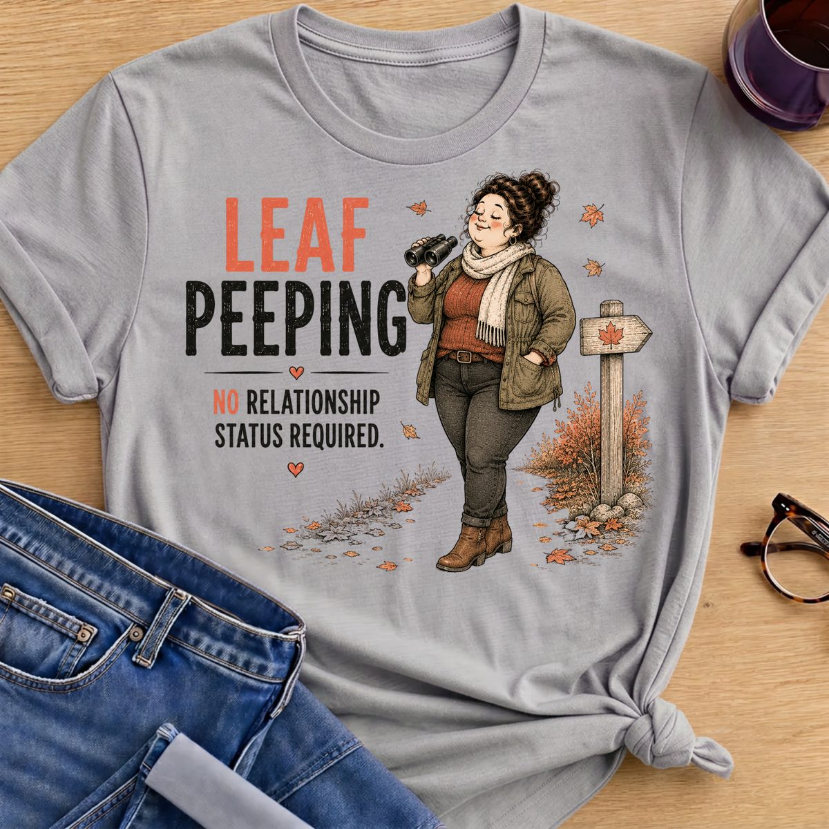 Leaf Peeping T-Shirt - Sport Grey
