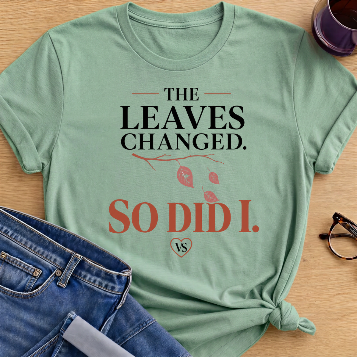 Leaves Changed T-Shirt - Mint Green