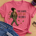 Leaves Let Go T-Shirt - Coral Silk