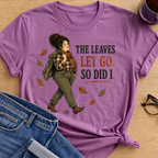 Leaves Let Go T-Shirt - Heather Radiant Orchid