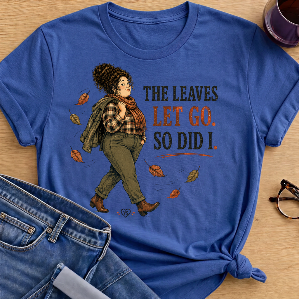 Leaves Let Go T-Shirt - Royal