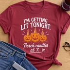Lit Tonight T-Shirt - Antique Cherry Red