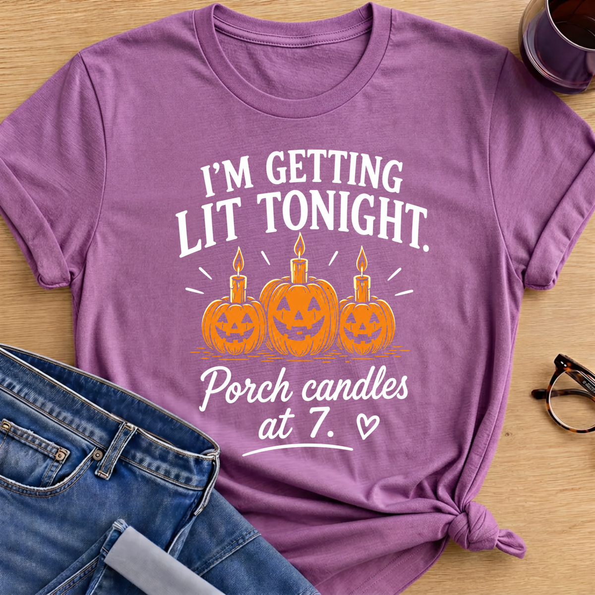 Lit Tonight T-Shirt - Heather Radiant Orchid