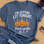Lit Tonight T-Shirt - Indigo Blue