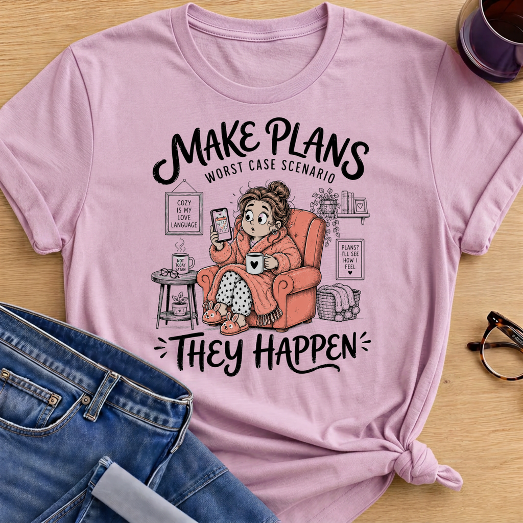 Make Plans T-Shirt - Light Pink