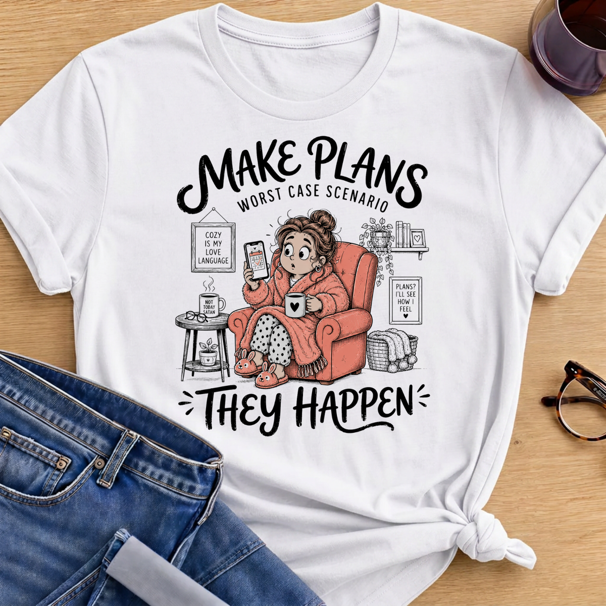 Make Plans T-Shirt - White