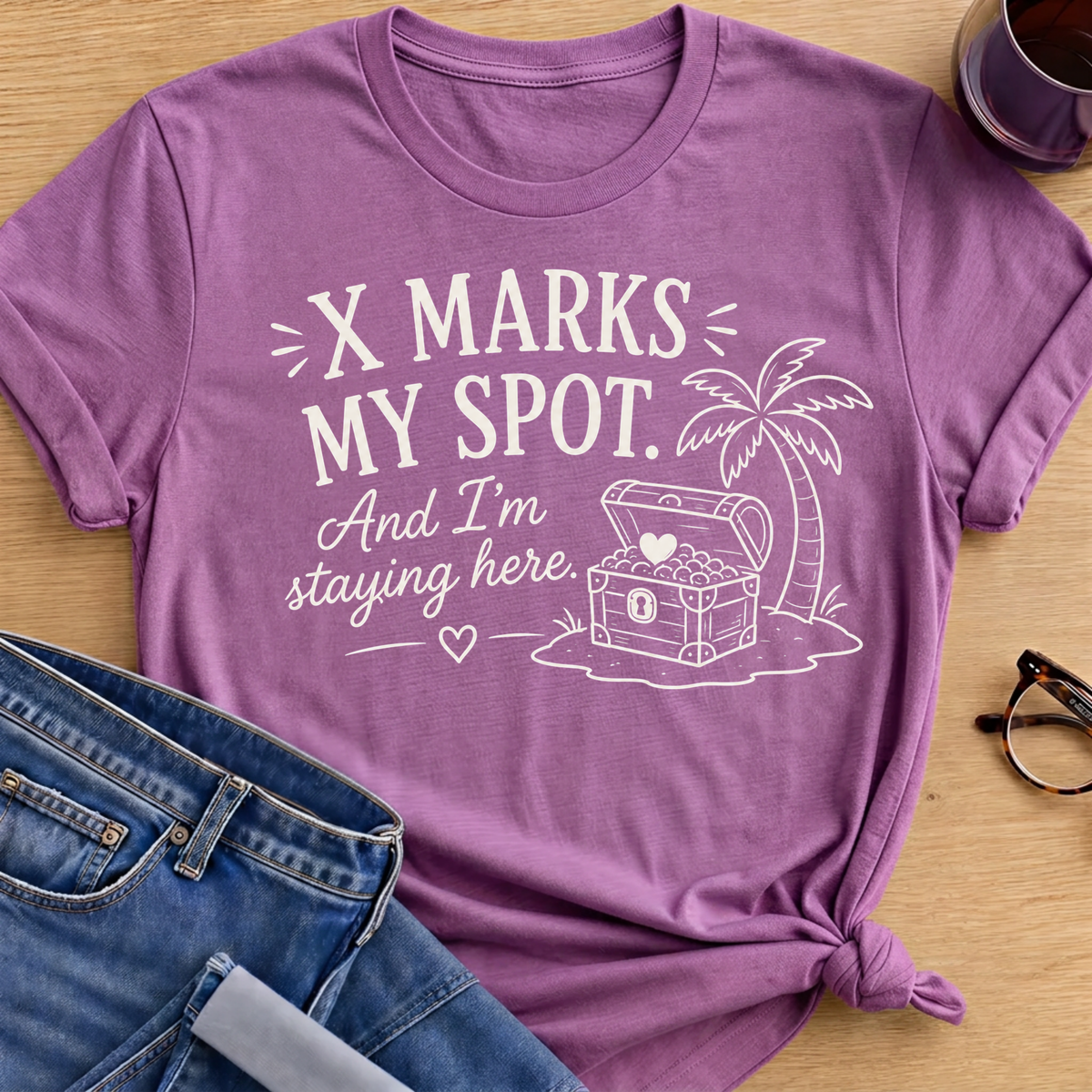 Mark My Spot T-Shirt - Heather Radiant Orchid