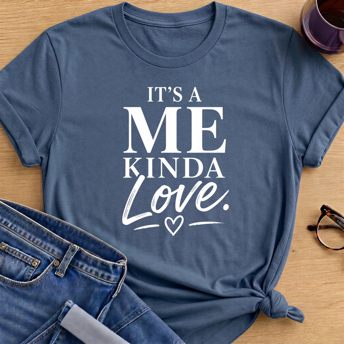 Maybe Tomorrow T-Shirt - Indigo Blue